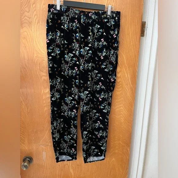 Zadig & Voltaire velour Black Floral Slim-Fit Pants EU40 US8 - Picture 4 of 10